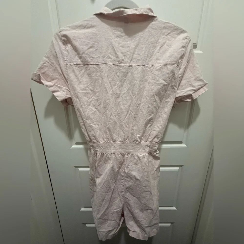 H&M. Pink Utility Romper. Size Small.